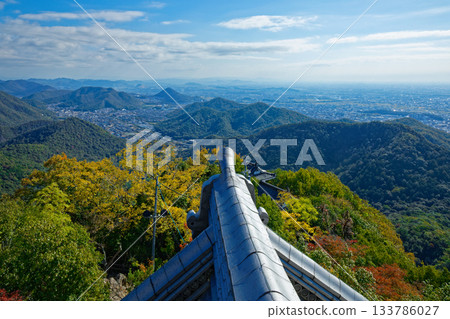 View of the cityscape towards Inuyama City from Gifu Castle 133786027