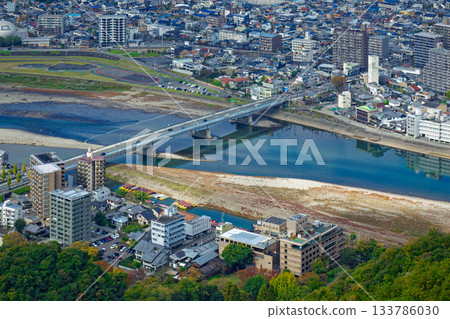 View of the cityscape towards the Nagara River from Kinkazan Observatory View of the cityscape towards the Nagara River from Kinkazan Observatory 133786030