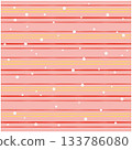 Cute pink and red border pattern and white dot background 133786080