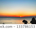 海面日落 133786153