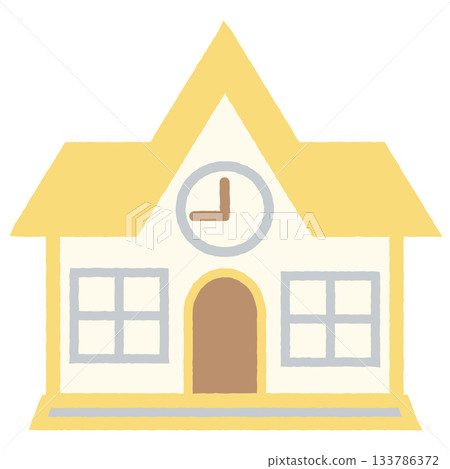 School building 2 illustration image yellow 133786372