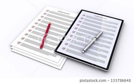 紙本清單、平板電腦清單和電子清單 紙本清單、平板電腦清單和電子清單 133786648