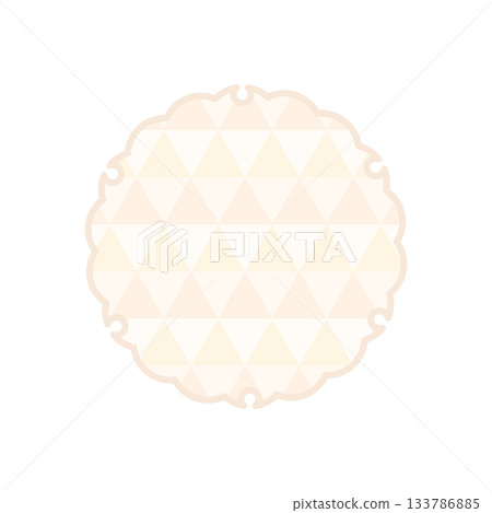 Japanese-style frame pattern, beige, snowflakes, white background, vector png Japanese-style frame pattern, beige, snowflakes, white background, vector png 133786885