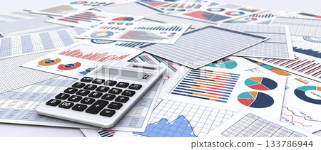 Business documents and calculator Business documents and calculator 133786944