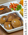 Indonesian Telur Bacem and Tahu Bacem in Soy Braised Meal Box 133787824
