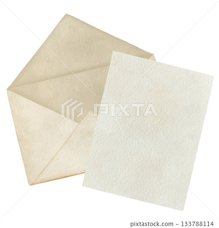Light watercolor letter material 133788114
