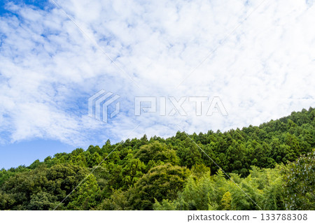 blue sky over the mountains 133788308