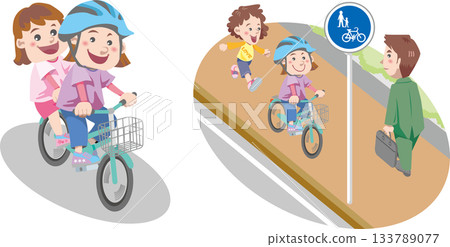 自行車 <交通規則、雙人騎行、自行車友善人行道、兒童、小學生> 自行車 <交通規則、雙人騎行、自行車友善人行道、兒童、小學生> 133789077