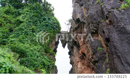 Benkei's Scissors Rock, a natural wonder of Sado Island Benkei's Scissors Rock, a natural wonder of Sado Island 133789225