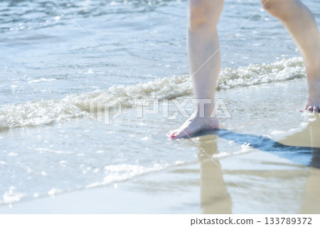 Woman walking on the beach, walking, sunset, summer day, new days, beach, island, travel, trip Woman walking on the beach, walking, sunset, summer day, new days, beach, island, travel, trip 133789372