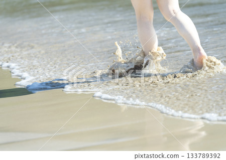 Woman walking on the beach, walking, sunset, summer day, new days, beach, island, travel, trip Woman walking on the beach, walking, sunset, summer day, new days, beach, island, travel, trip 133789392