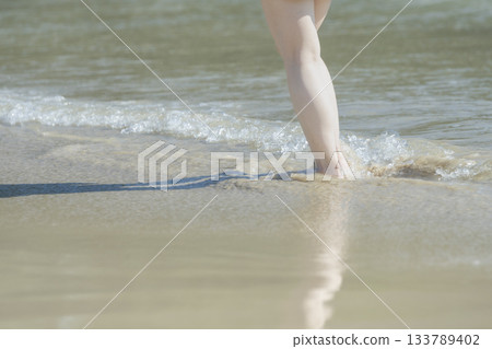 Woman walking on the beach, walking, sunset, summer day, new days, beach, island, travel, trip Woman walking on the beach, walking, sunset, summer day, new days, beach, island, travel, trip 133789402