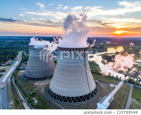 Cooling tower air conditioner in the power plant 133789549