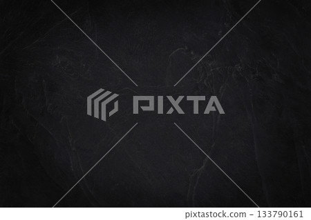 Dark grey black slate texture in natural pattern with high resolution for background and design art work. Black stone wall. 133790161