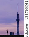 Skytree and people jumping 133790562