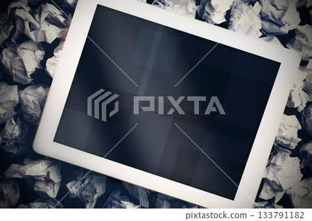 Tablet pc with blue screen Tablet pc with blue screen 133791182