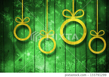 Christmas decorations over wood Christmas decorations over wood 133791299