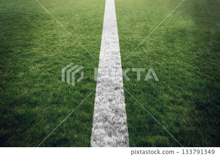 Dividing line at playing field Dividing line at playing field 133791349