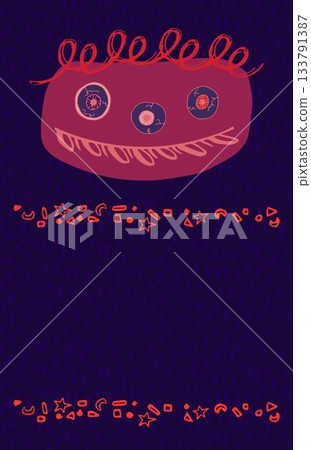 Illustration of anthropomorphic face Illustration of anthropomorphic face 133791387