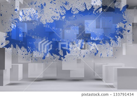 Splash showing earth graphic 133791434