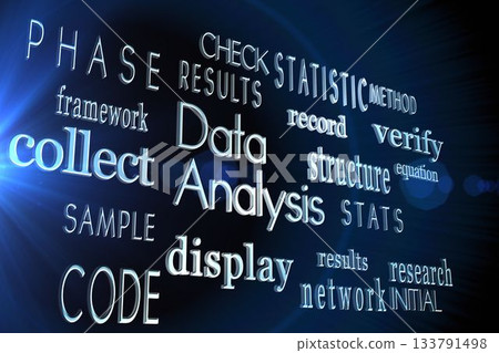 Buzzwords on black background 133791498