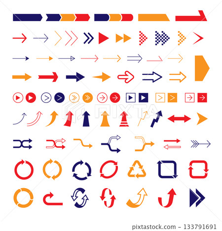 Arrow icon set 133791691