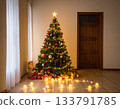 Christmas tree in the living room 133791785