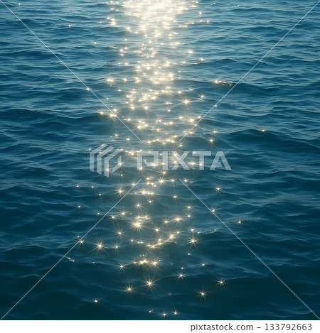 The sun reflecting on the surface of the water 133792663