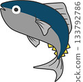 Simple illustration of a lively fish 133792786