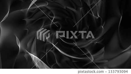Swirling gray and black ribbons forming vortex pattern in abstract digital space Swirling gray and black ribbons forming vortex pattern in abstract digital space 133793094