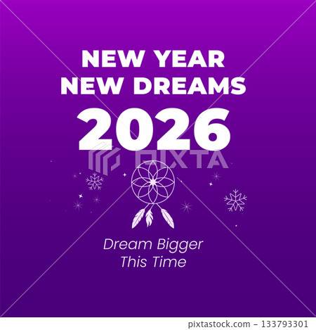 New Year New Dreams 2026 Inspiration Poster New Year New Dreams 2026 Inspiration Poster 133793301