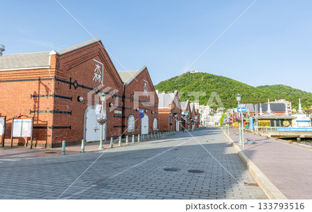Popular tourist attractions in Hakodate, Hokkaido: Kanemori Red Brick Warehouse and Mount Hakodate 133793516