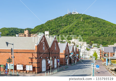Popular tourist attractions in Hakodate, Hokkaido: Kanemori Red Brick Warehouse and Mount Hakodate 133793519