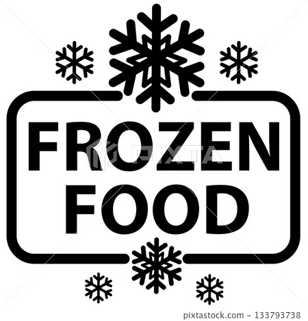 Frozen food icon. Frozen food sign. Best Frozen food label for product packaging. flat style. Frozen food icon. Frozen food sign. Best Frozen food label for product packaging. flat style. 133793738