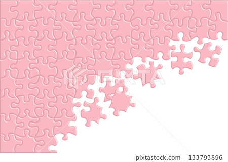 Pink Jigsaw Puzzle Frame Pink Jigsaw Puzzle Frame 133793896