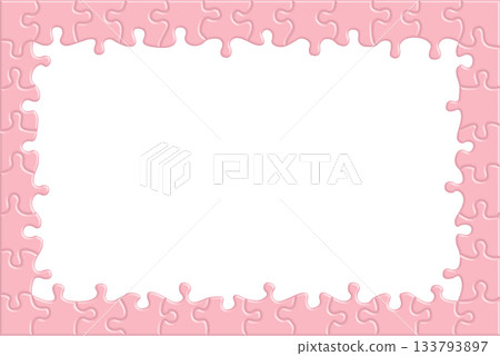 Pink Jigsaw Puzzle Frame Pink Jigsaw Puzzle Frame 133793897
