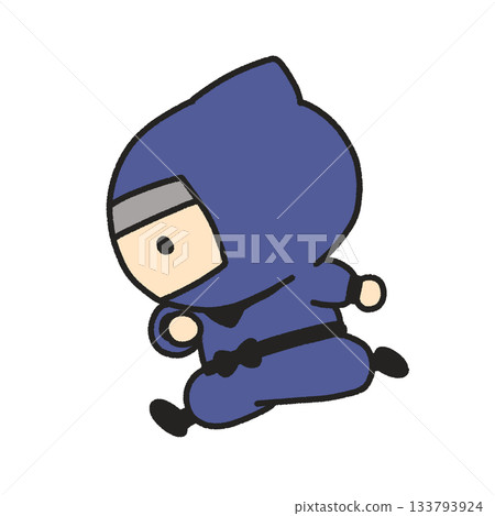 簡單可愛的忍者插圖 133793924