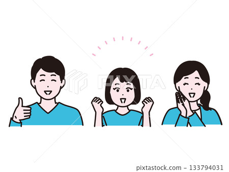 插畫資料：一位快樂的年輕父母和孩子解決問題 133794031