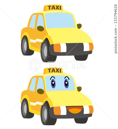 黃色出租車的插圖 133794626