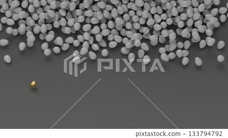 Golden Egg CG - A large number of golden eggs rolling around - Image of human resource outflow - PowerPoint title - Rendered CG - Background Golden Egg CG - A large number of golden eggs rolling around - Image of human resource outflow - PowerPoint title - Rendered CG - Background 133794792