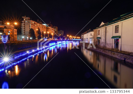 小樽運河夜景 133795344