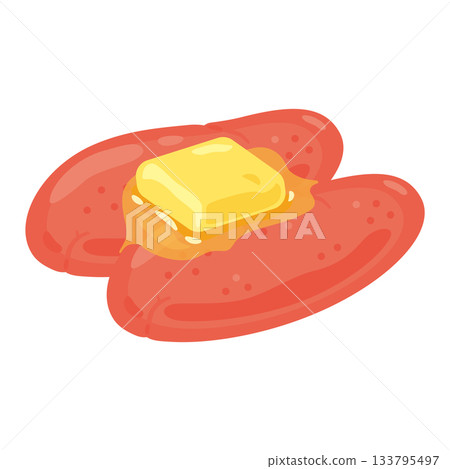 Cod roe butter illustration 133795497