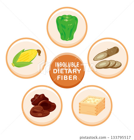富含不溶性膳食纖維的食物圖解（英文） 133795517
