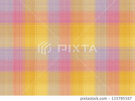 在精緻的黃色布料上，飾有平滑、色彩漸層的格子圖案。 133795587