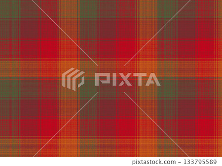 在精美的紅色面料上，飾有平滑而華麗的漸變格紋圖案。 133795589