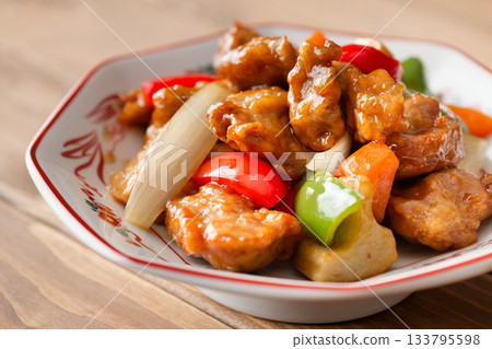 sweet and sour pork sweet and sour pork 133795598