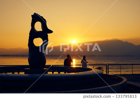 Beautiful scenery at Kwan Phayao Lake in Thailand Beautiful scenery at Kwan Phayao Lake in Thailand 133795813