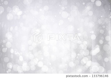 Abstract bokeh pattern is shining in flat design with glowing white circles creating depth 133796146