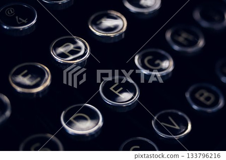Typewriter keyboard, Close-up Typewriter keyboard, Close-up 133796216