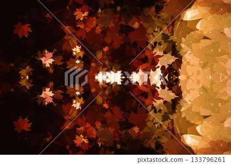 Digitally generated image of autumn leaves 133796261